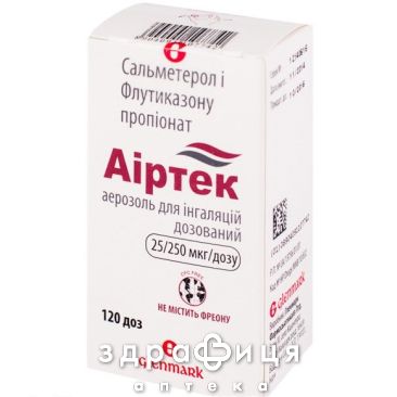 Аиртек аэр д/инг 25мкг/250мкг 120доз №1 лекарство для небулайзера, ингаляций