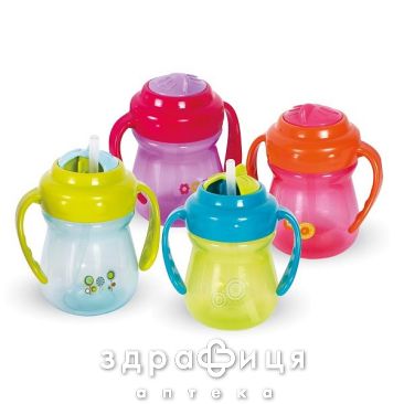 Lindo (Линдо) li708 поилка-непроливайка с ручками/силиокн трубочкой 250мл