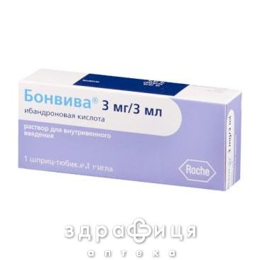 Бонвива р-р д/ин 3мг/3мл шприц в компл с иглой №1 нестероидный противовоспалительный препарат