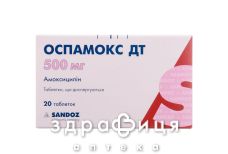 ОСПАМОКС ДТ ТАБ ДИСПЕРГ 500МГ №20 /N/ |