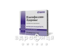 Платифиллина Здоровье раствор д/ин 0.2% 1мл №10