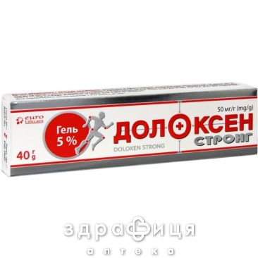 Долоксен стронг гель 50мг/г 40г мазь від синців