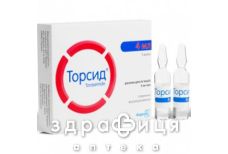 Торсид розчин д/iн. 5 мг/мл амп. 4 мл №5