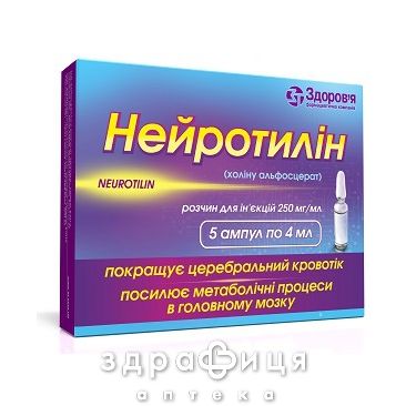 НЕЙРОТИЛИН Р-Р Д/ИН 250МГ/МЛ 4МЛ №5 таблетки для памяти