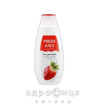 Fresh juice крем-гель д/душа superfood strawberry chia 400мл