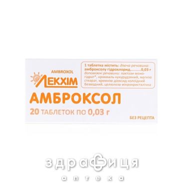 Амброксол таблетки 30мг №20 таблетки от кашля сиропы