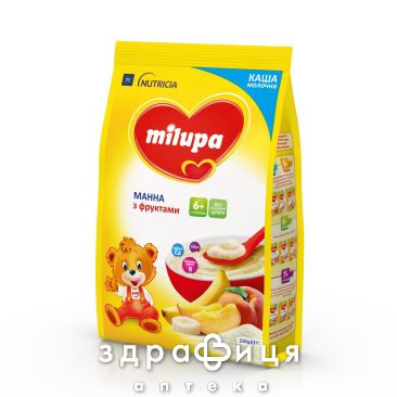 Milupa каша молочна манна  з фруктами 210г 4477
