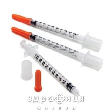 ШПРИЦ BD ИНСУЛ MICRO-FINE PLUS U100 0,5МЛ С ИГЛ 0.3Х8ММ