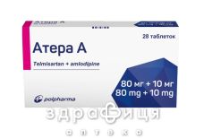Атера А таб 80мг/10мг №28 - таблетки от повышенного давления (гипертонии)