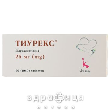 Тиурекс таб 25мг №90 мочегонные таблетки (диуретики)
