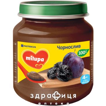 Milupa пюре фрукт чорнослив 125г