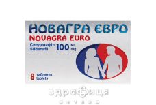 Новагра Евро таблетки п/о 100мг №8 для потенции