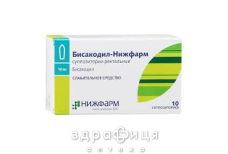 Бiсакодил-нижфарм суп. ректал. 0,01 г №10 ліки для кишечника