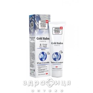 Бальзам swiss energy cold balm forteм охолодж ментол 75мл
