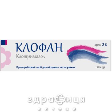Клофан крем 2% 20г туба средство противогрибковое
