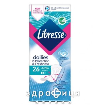 Прокладки Libresse dailies fresh long №26 Щоденні прокладки