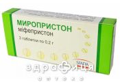 Миропристон таб 0,2г №3 протизаплідні препарати