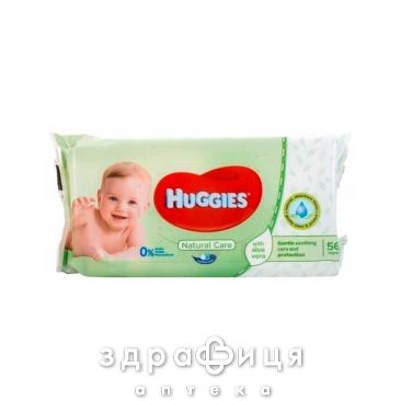 Салфетки влаж дет Huggies (Хаггис) natural care №56