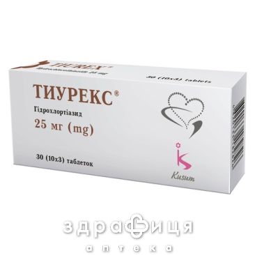 Тиурекс таб 25мг №30 мочегонные таблетки (диуретики)
