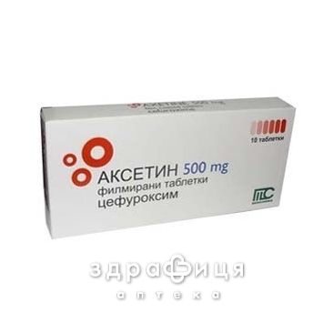 Аксетин таб в/о 500мг №10 антибіотики