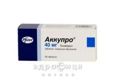 Аккупро таблетки вкриті плівковою оболонкою 40 мг №28