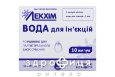 Вода для iн'єкцiй розчин 5мл №10
