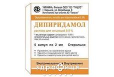 Дипиридамол р-р д/ин 5мг/мл 2мл №5 противотромбозные 