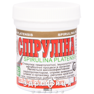 Спiрулiна таб 0,5г №50 - 2