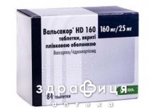 Вальсакор hd 160 таб в/о 160мг/25мг №84