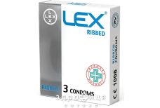 Презервативи lex ribbed №3