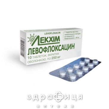 Левофлоксацин таблетки в/о 250мг №10 антибіотики