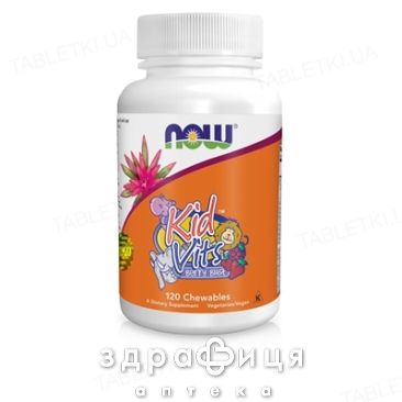 Now кид витс-ягодный взрыв комплекс д/детей таблетки жев №120 витамин с