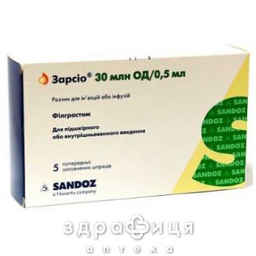 Зарсио р-р д/ин/инф 30 ме/0,5мл №5 иммуномодулятор
