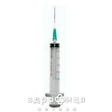 Шприц Medicare инъекц однораз 3-х комп 10мл с иглой 0,8х38мм