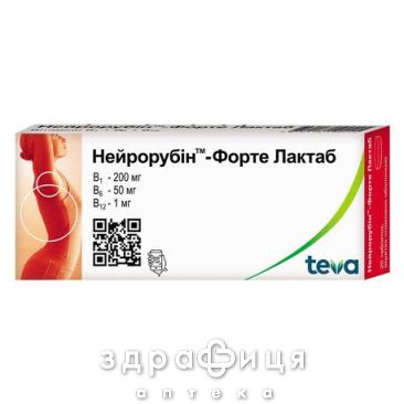 Нейрорубiн-форте лактаб таб в/о №20 вітаміни групи В