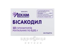 Бiсакодил суп. ректал. 0,01 г №10 проносний засіб